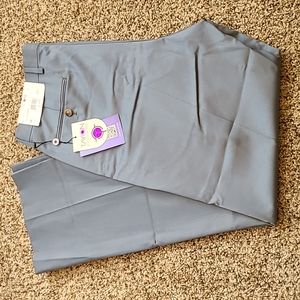 Tayion taupe blue wool blend dress slacks
